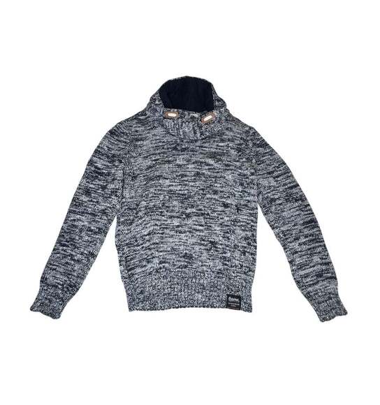 H&M L.O.G.G. Heather Gray Hooded Pullover Sweater k209 - Picture 1 of 6